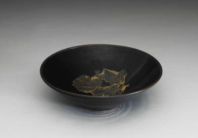 图片[2]-Tea bowl in black glaze with leaf pattern, Jizhou ware, Southern Song dynasty (1127-1279)-China Archive